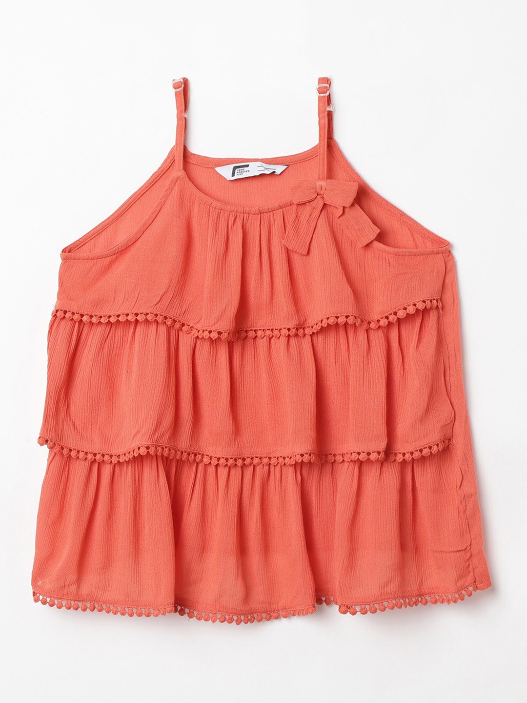 

Fame Forever by Lifestyle Girls Coral Ruffles Tiered Top