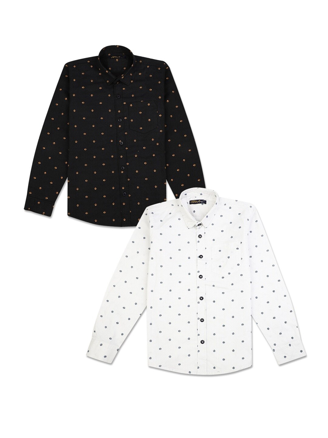 

V-Mart Boys Pack Of 2 Poplin Casual Shirts, Black
