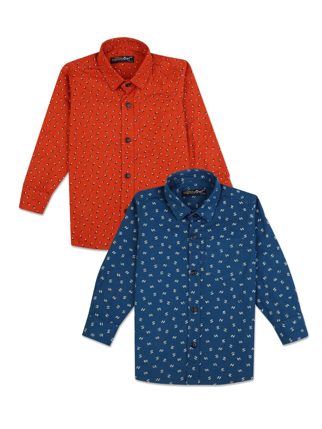 

V-Mart Boys Pack Of 2 Poplin Casual Shirts, Blue
