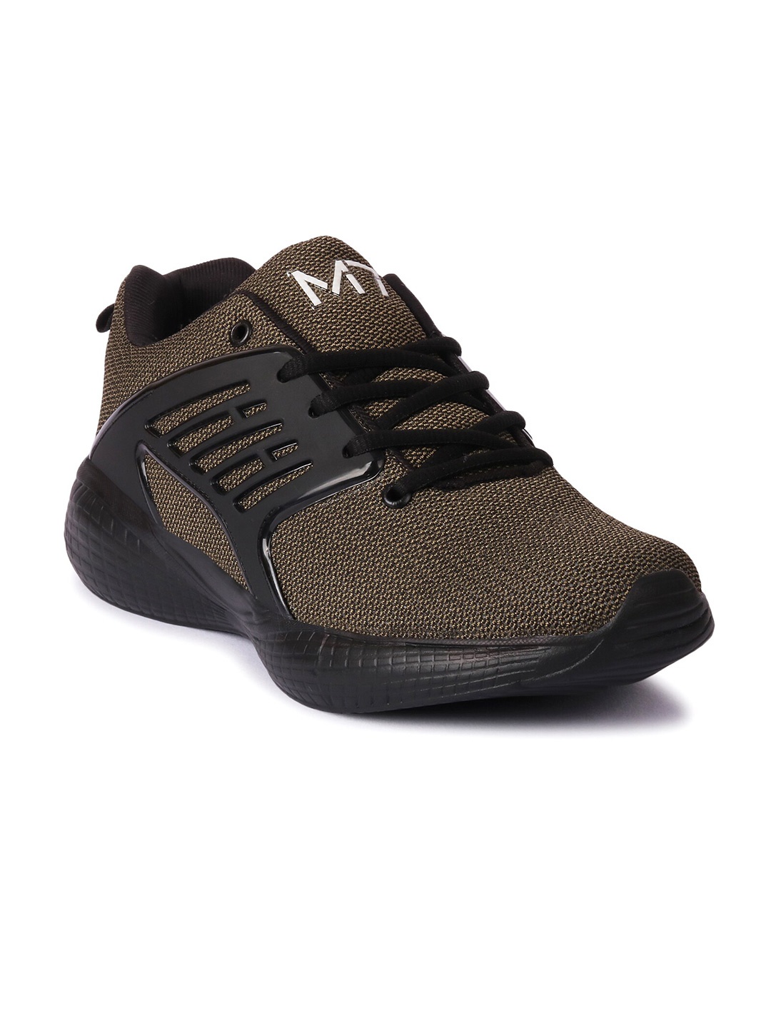

M7 by Metronaut Men Olive Green & Black Solid Running Shoes