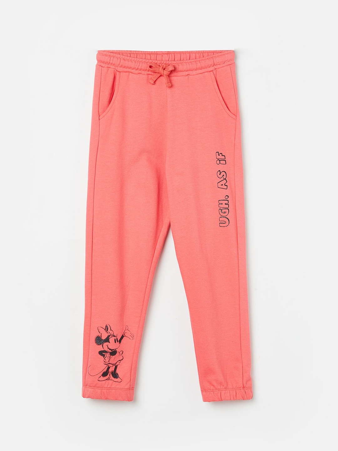 

Fame Forever by Lifestyle Girls Pink Solid Pure Cotton Joggers