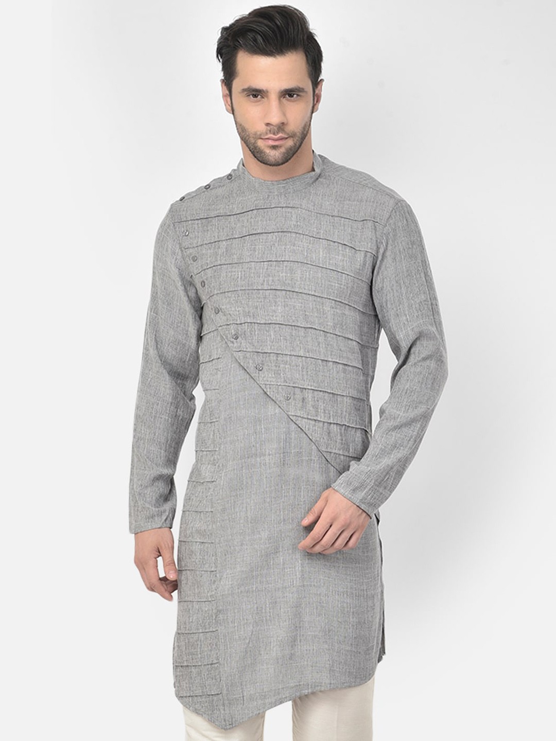

DEYANN Men Grey Kurta