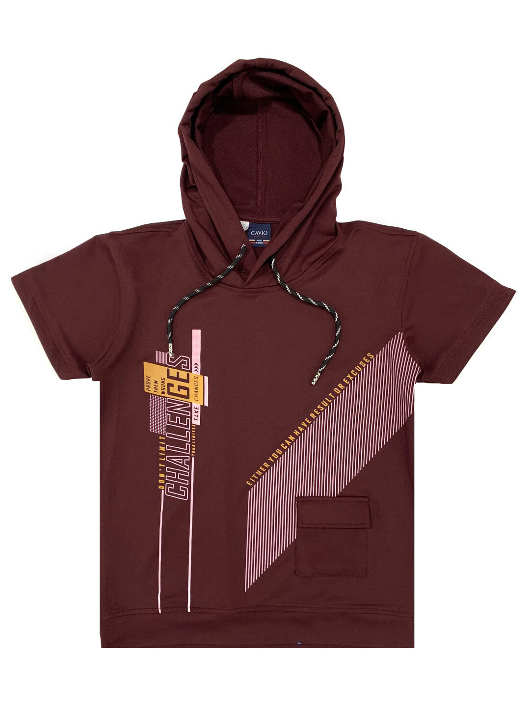 

CAVIO Boys Maroon Printed T-shirt