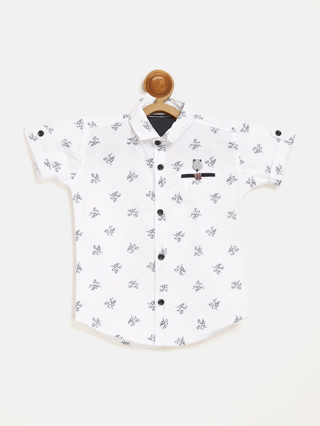 

V2 Value & Variety Boys White Floral Printed Casual Shirt