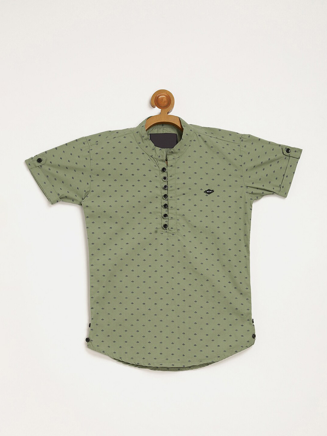 

V2 Value & Variety Boys Green Printed Casual Shirt