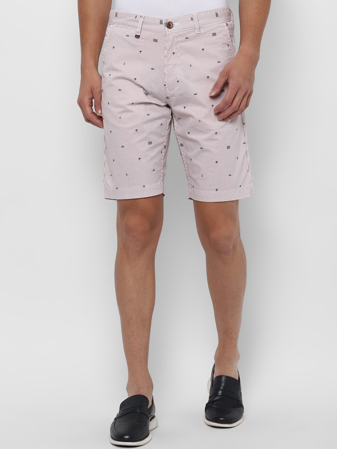 

Louis Philippe Sport Men Pink Striped Slim Fit Shorts
