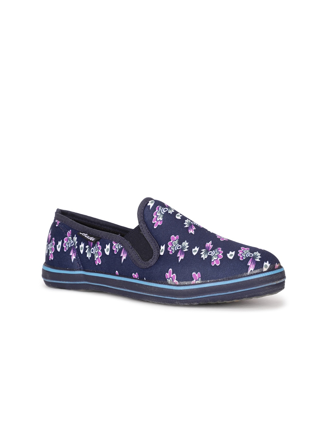 

Bata Women Blue Printed Slip-On Sneakers