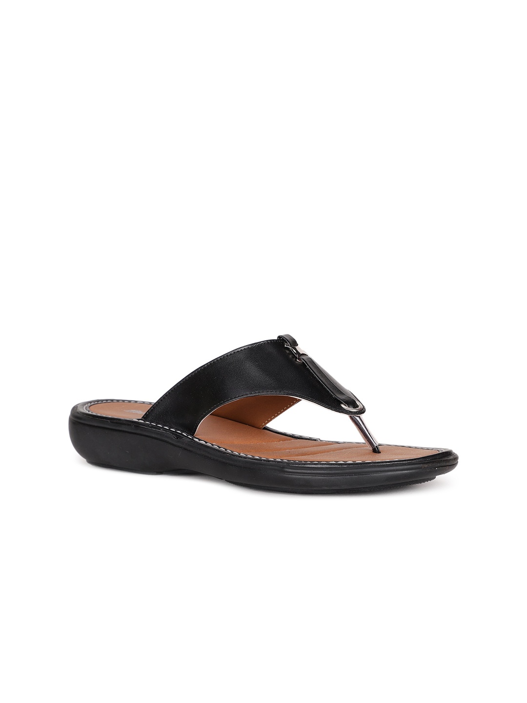 

Bata Women Black T-Strap Flats