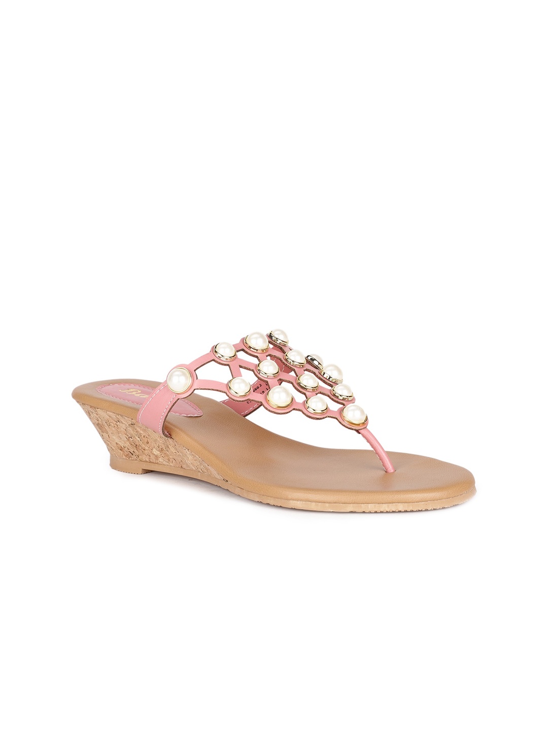 

Bata Women Pink Embellished Wedge Sandals Heel