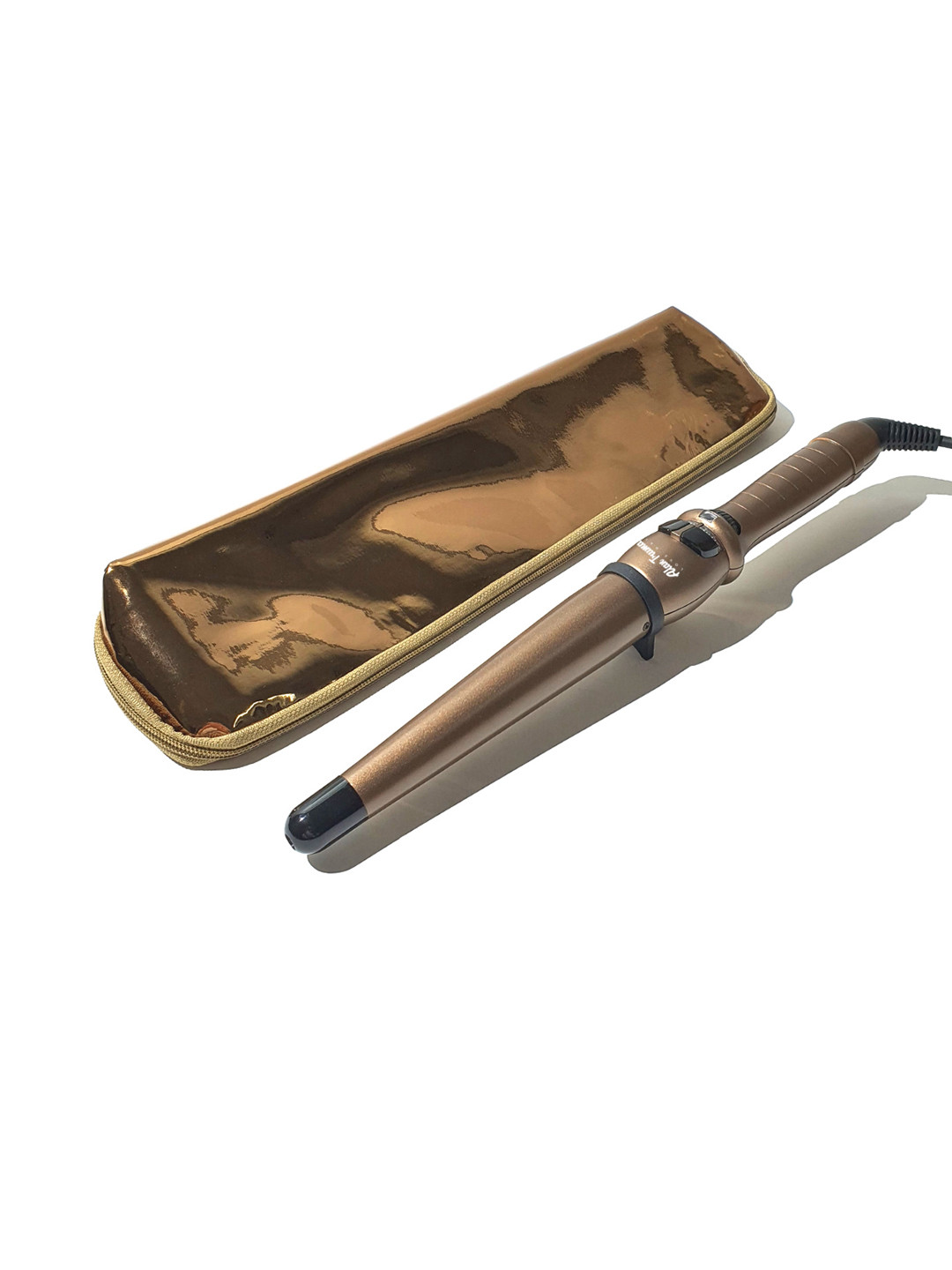 

Alan Truman Argan Gold Ceramic Wand -X-Large 38-25mm Hair Curler - Gold-Toned & Black