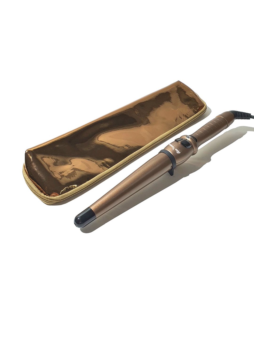 

Alan Truman Argan Gold Ceramic Wand Large 32-19mm Hair Culer - Gold-Toned & Black