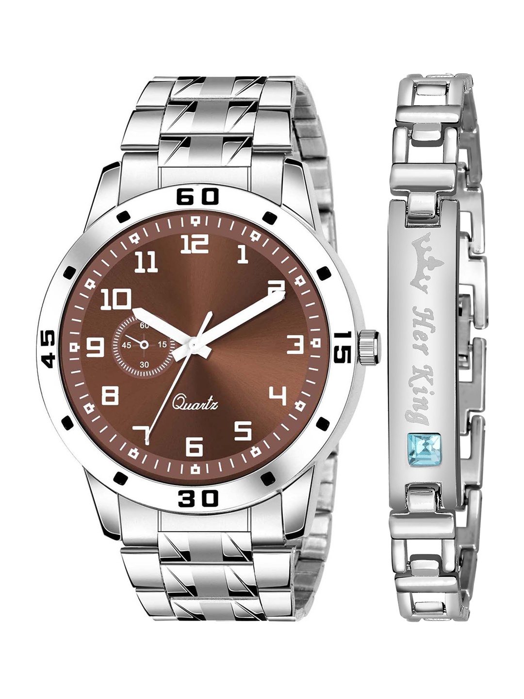 

ZANQUES Men Brass Dial & Stainless Steel Bracelet Style Straps Analogue Watch KJR_16_J064, Brown