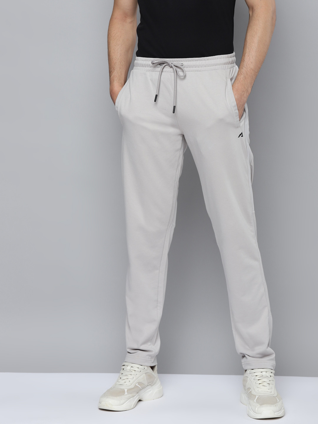 

Alcis Men Grey Slim Fit Solid Running Track Pants