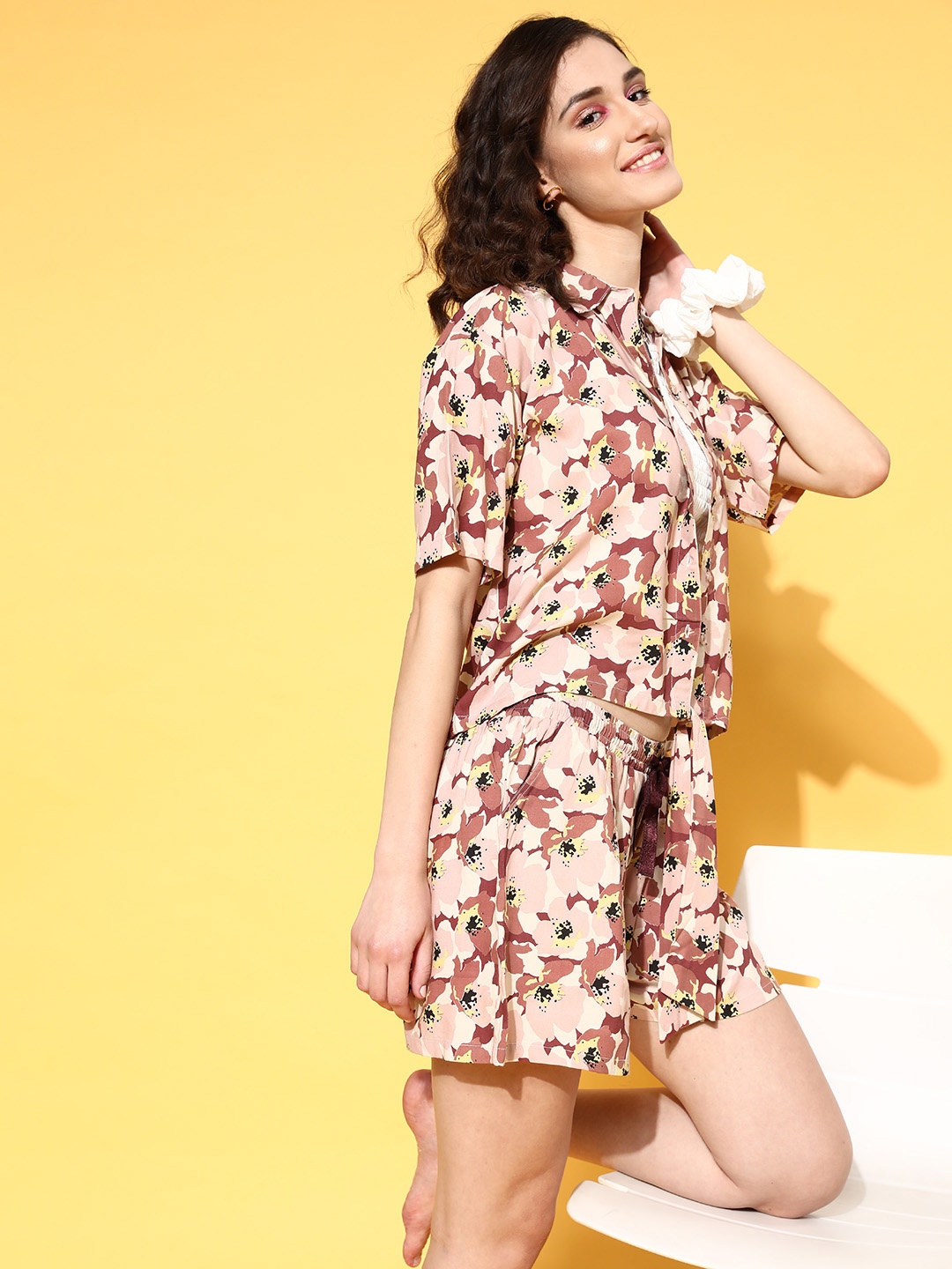 

beebelle Women Rust Floral Sleep Staple