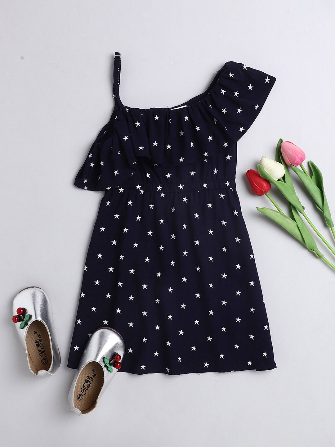 

taffykids Navy Blue A-Line Dress