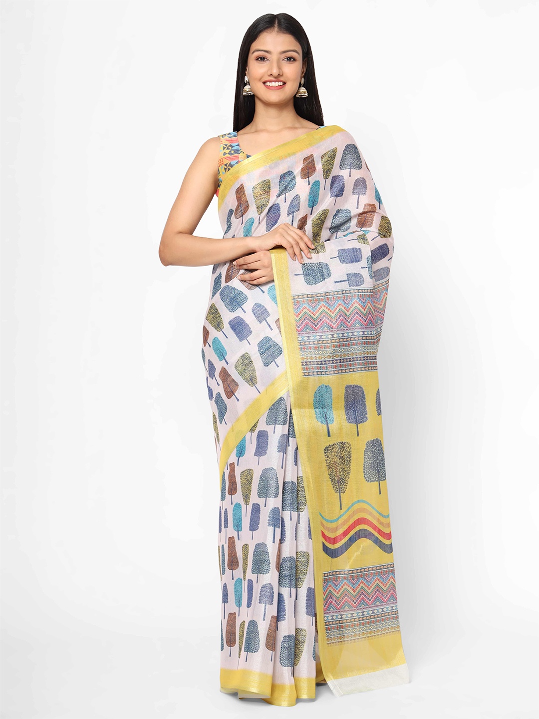 

Silk Land Yellow & Red Saree