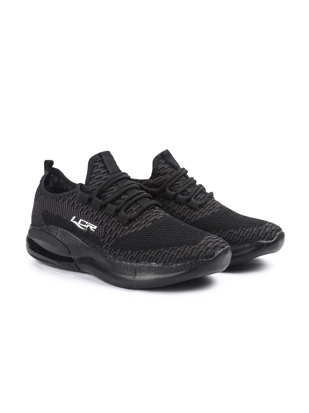 

Lancer Men Black Textile Running Non-Marking Shoes