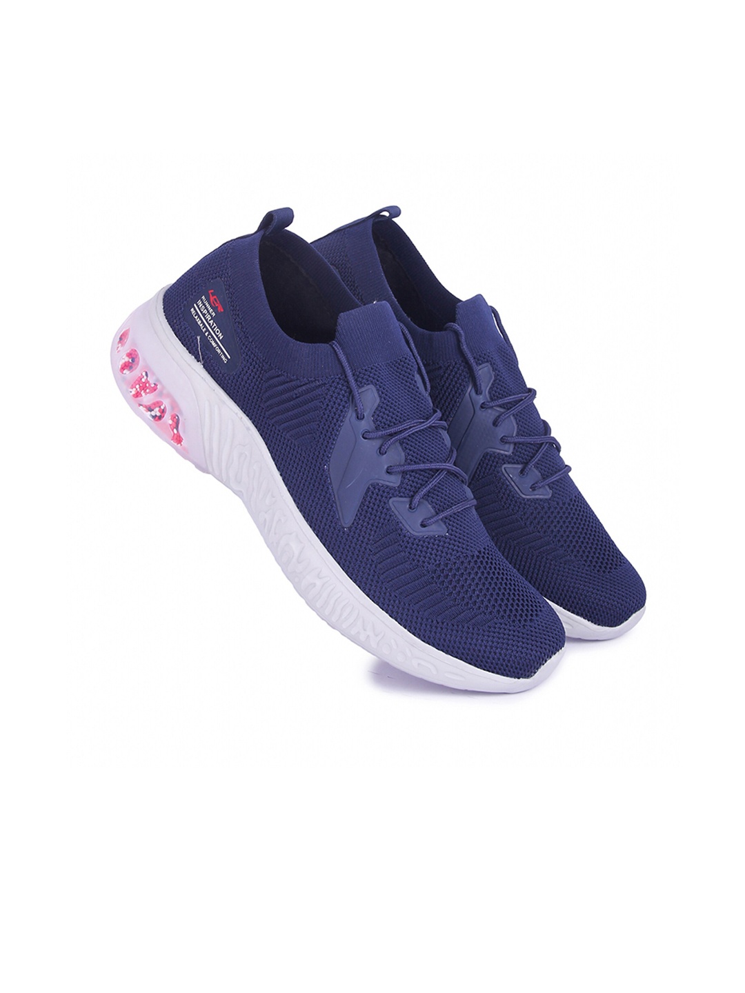 

Lancer Men Navy Blue Textile Running Non-Marking Shoes