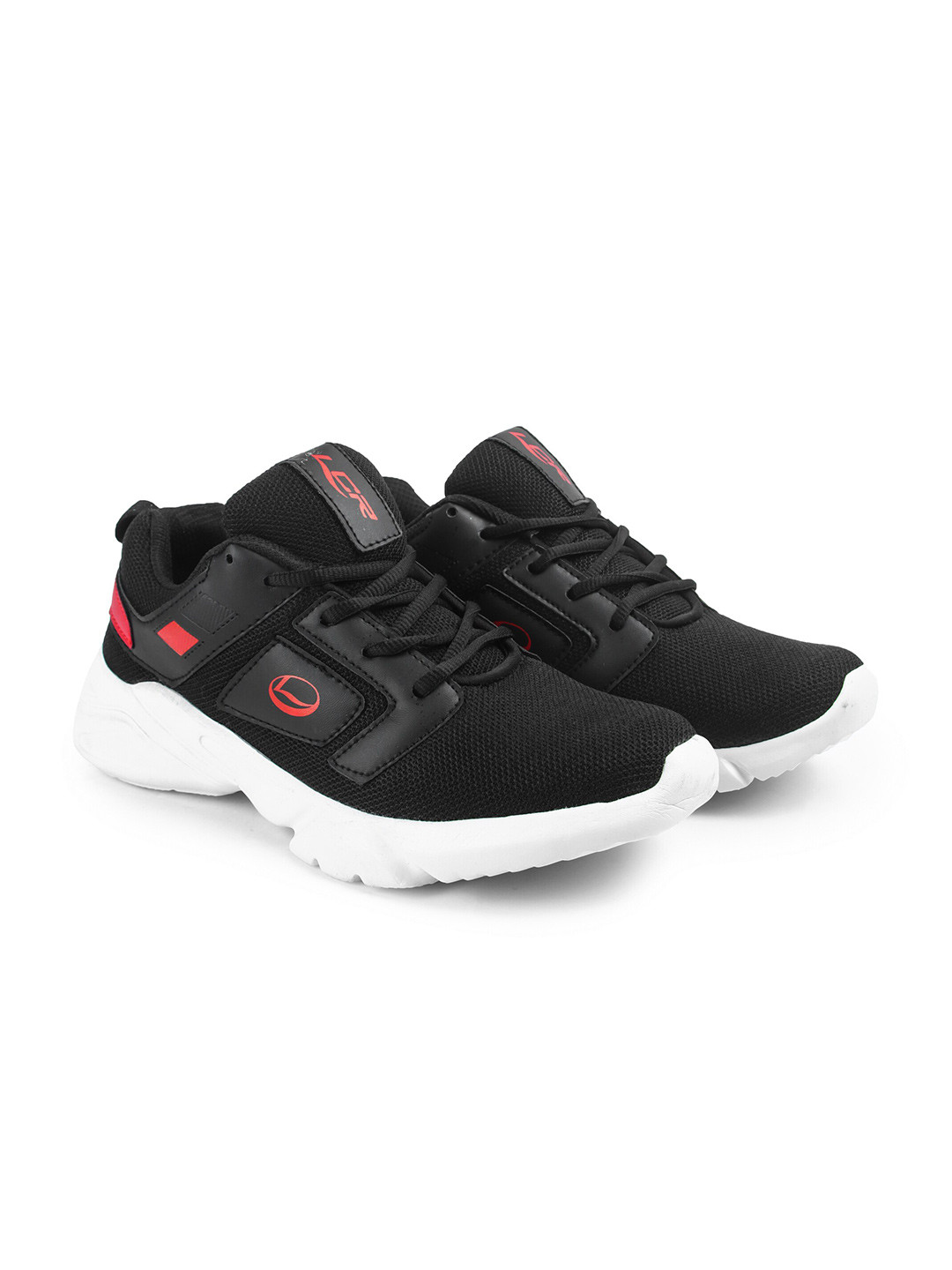 

Lancer Men Black & Red Mesh Running Non-Marking Shoes