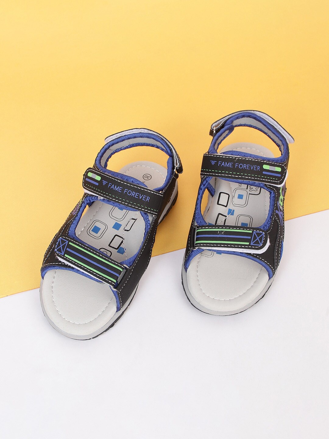 

Fame Forever by Lifestyle Boys Black & Grey Comfort Sandals