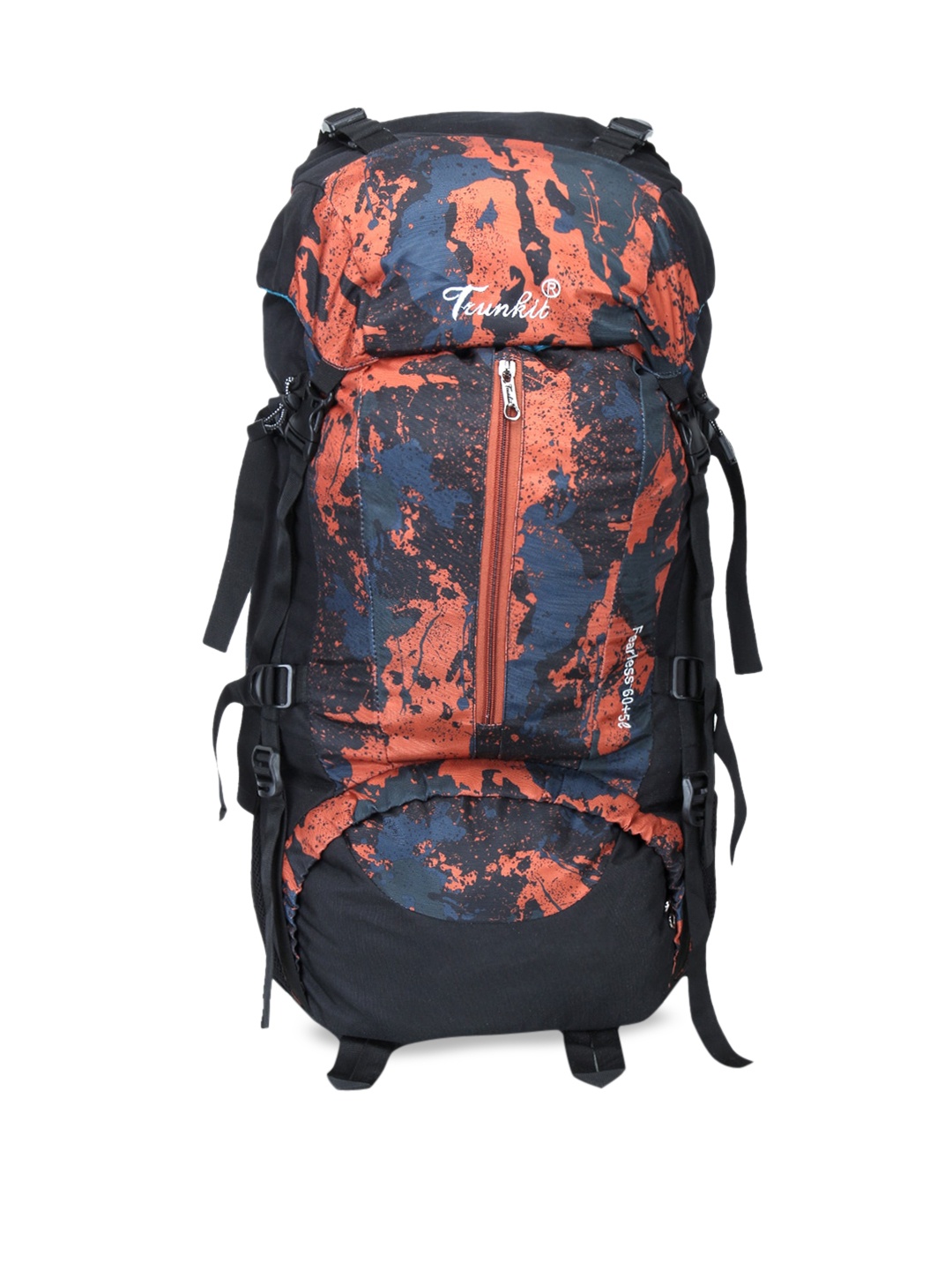 

TRUNKIT Red & Black Printed Rucksacks With Rain Cover