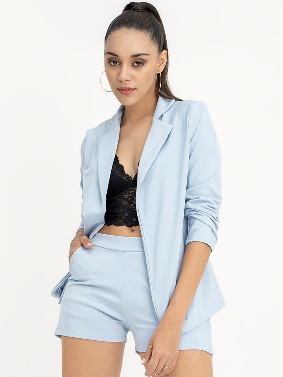 

CLOSETHOOK Women Blue Shirt with Shorts