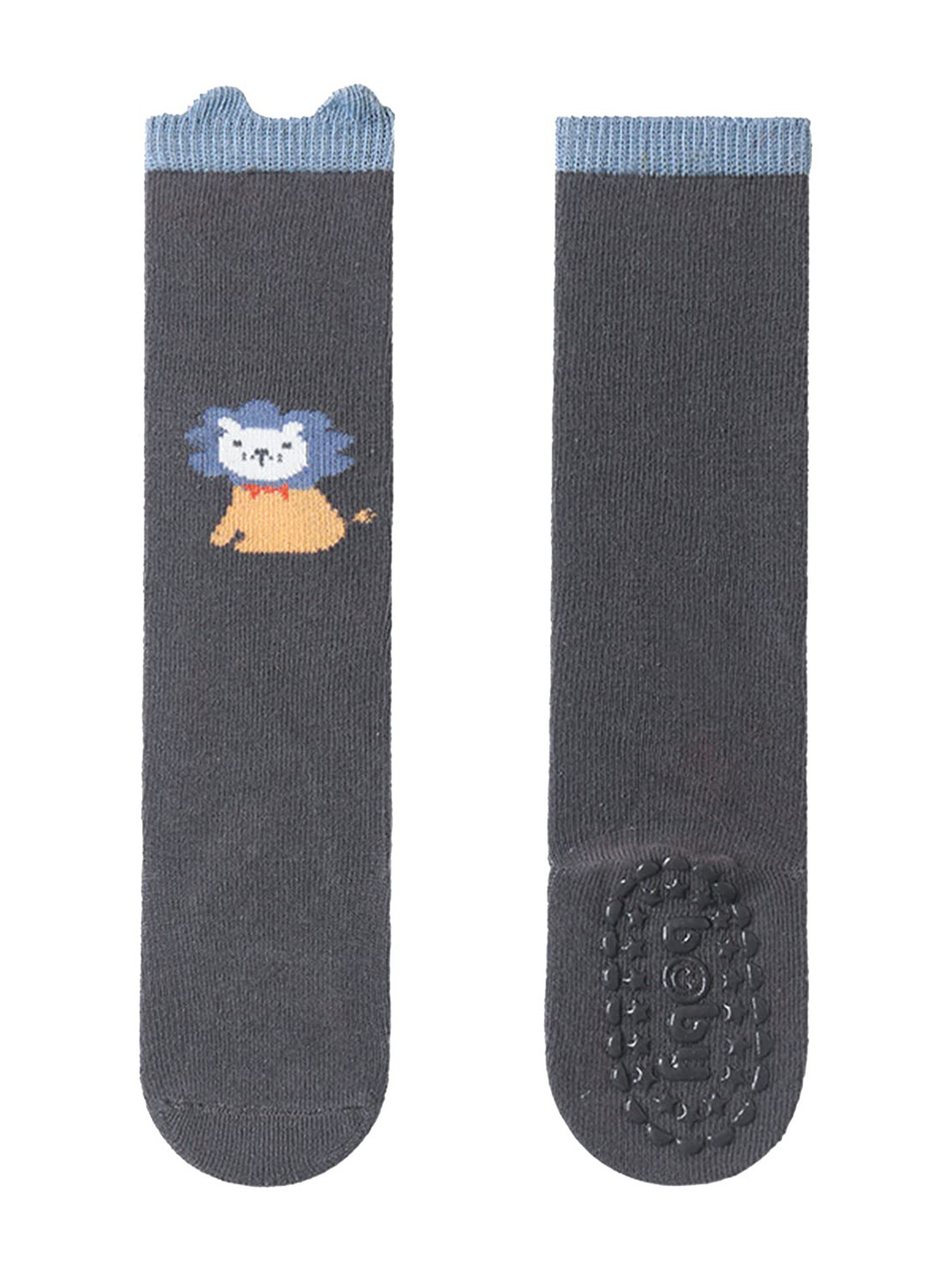 

SYGA Infant Kids Knee Length Cotton Stretch Socks, Grey