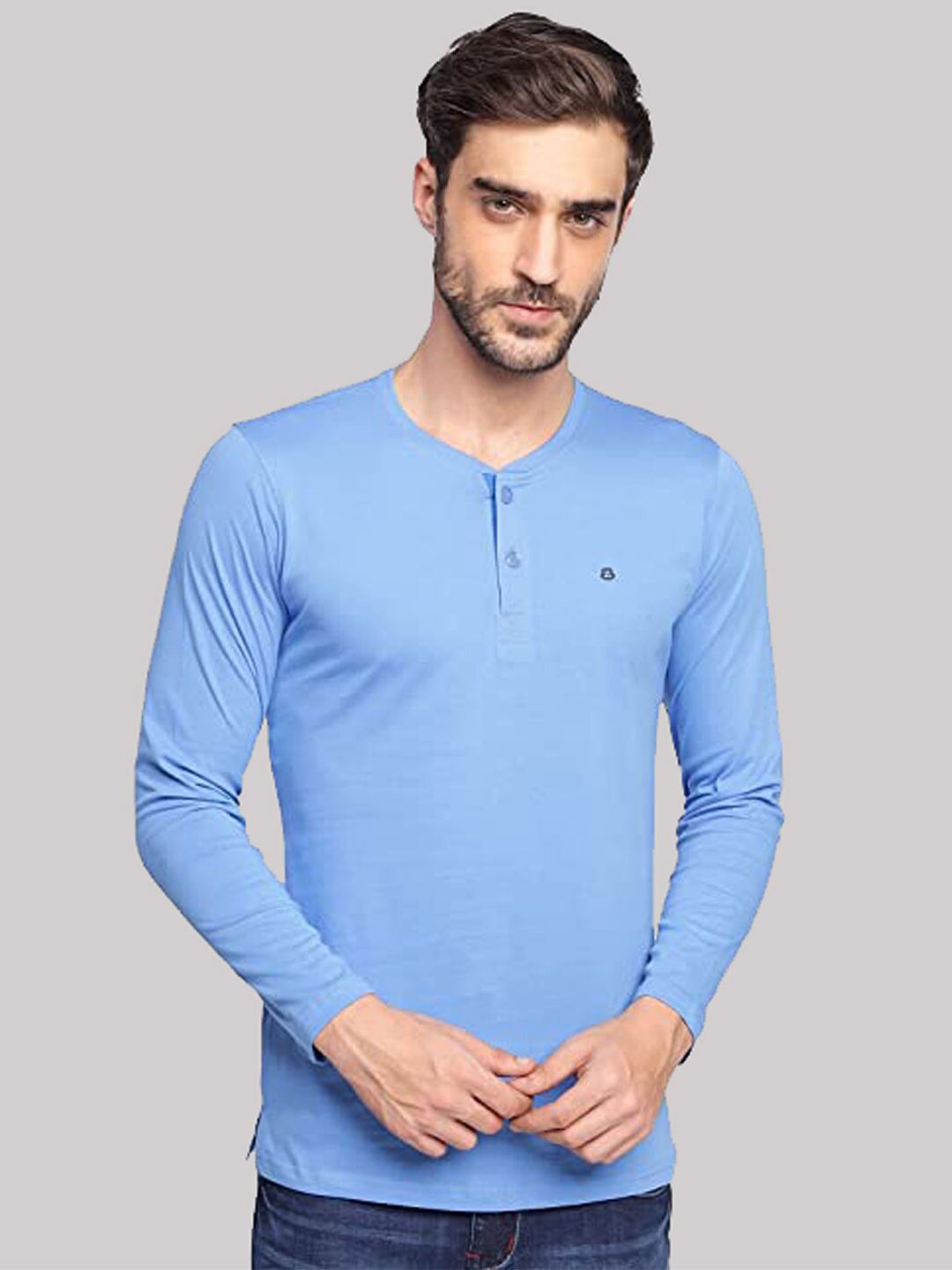 

berry blues Men Blue Cotton T-shirt