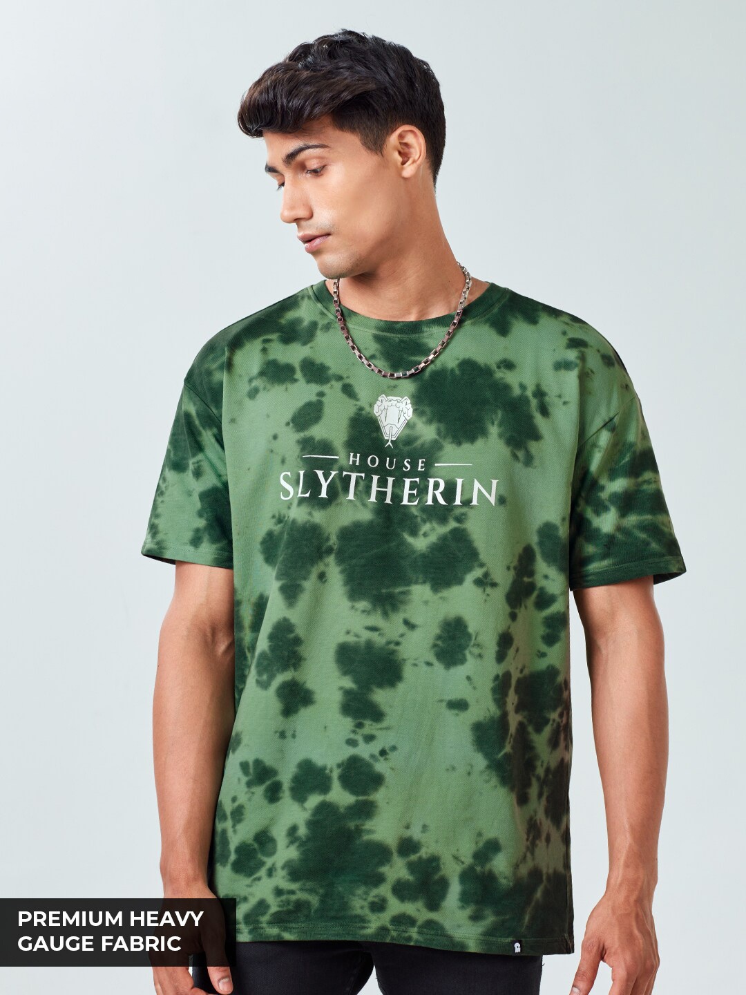 

The Souled Store Men Green Printed Oversized T-Shirt