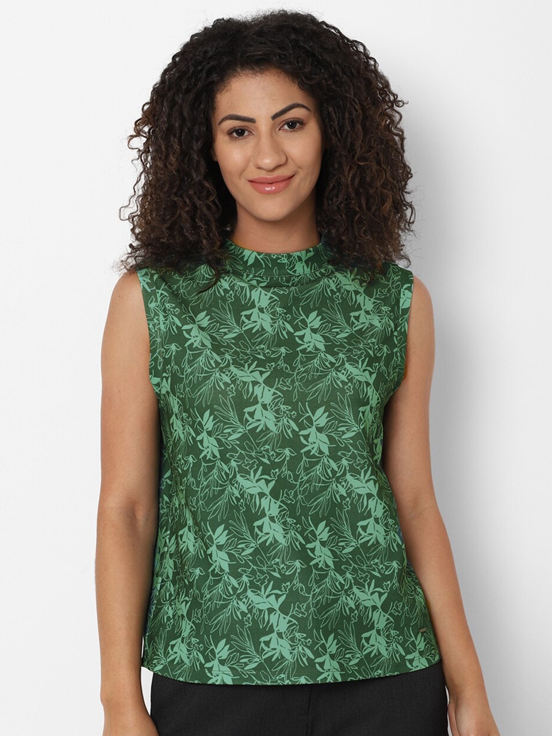 

Allen Solly Woman Green Floral Printed Top