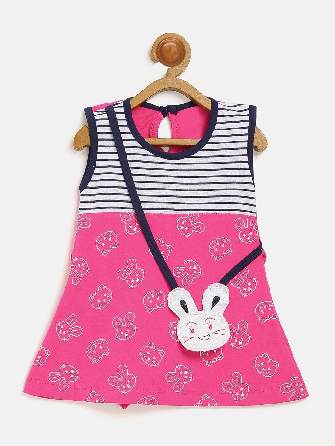 

V2 Value & Variety Magenta A-Line Cotton Mini Dress