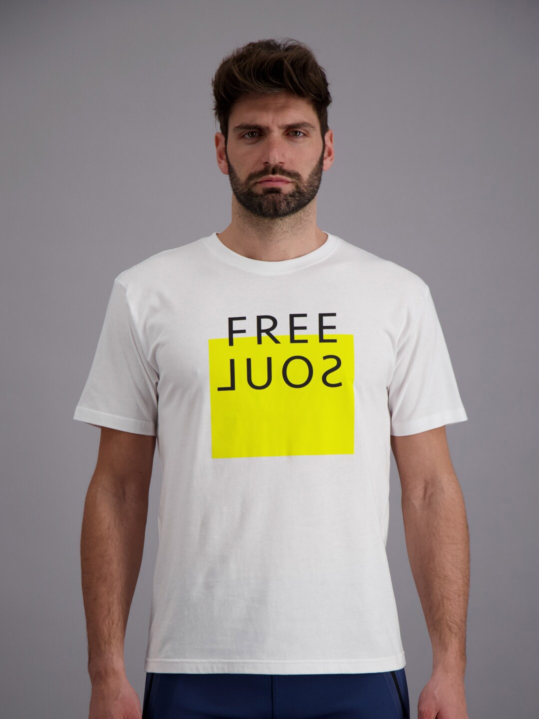 

FREESOUL Men White Typography Printed T-shirt