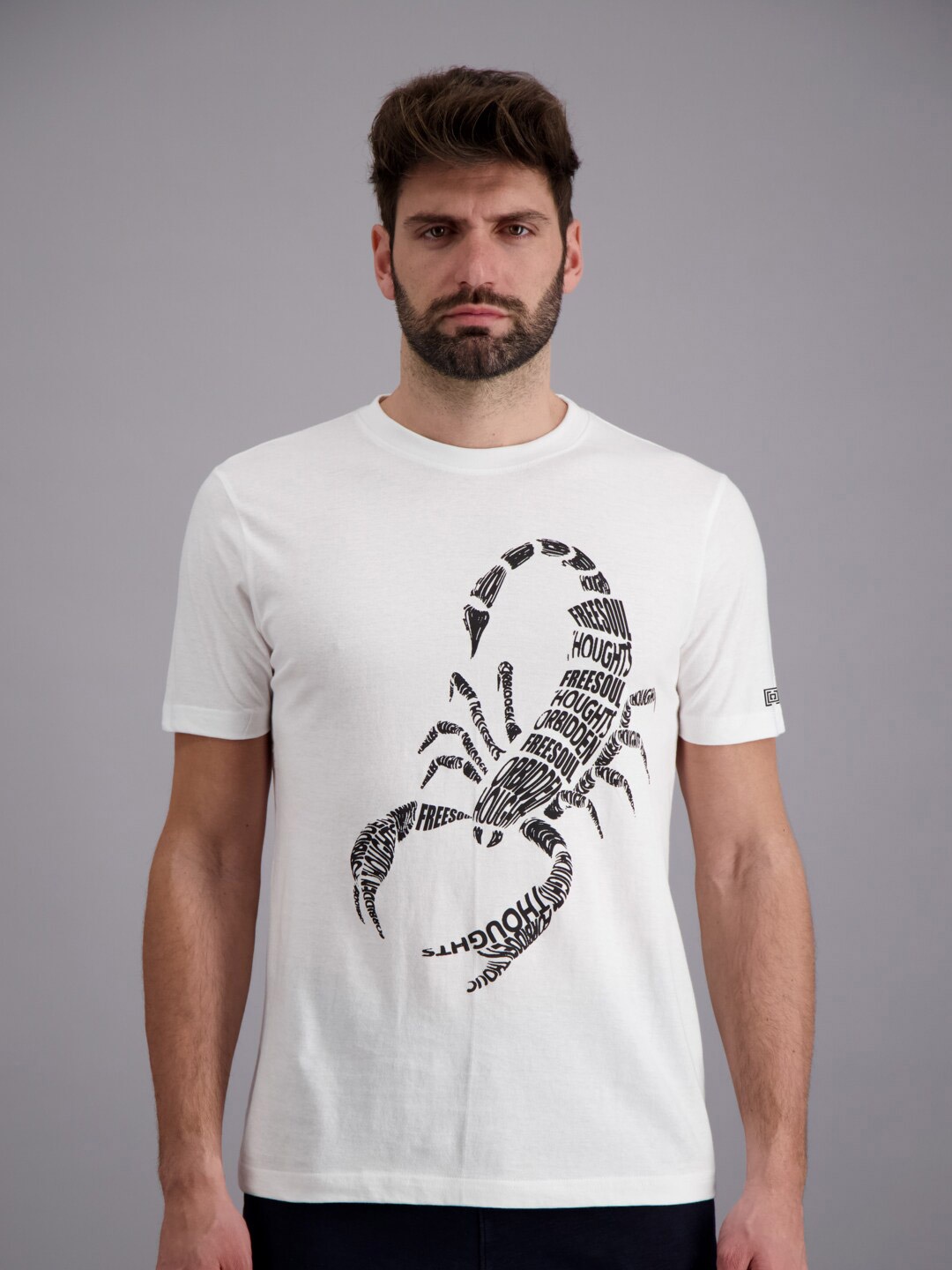 

FREESOUL Men White Printed Pure Cotton T-shirt