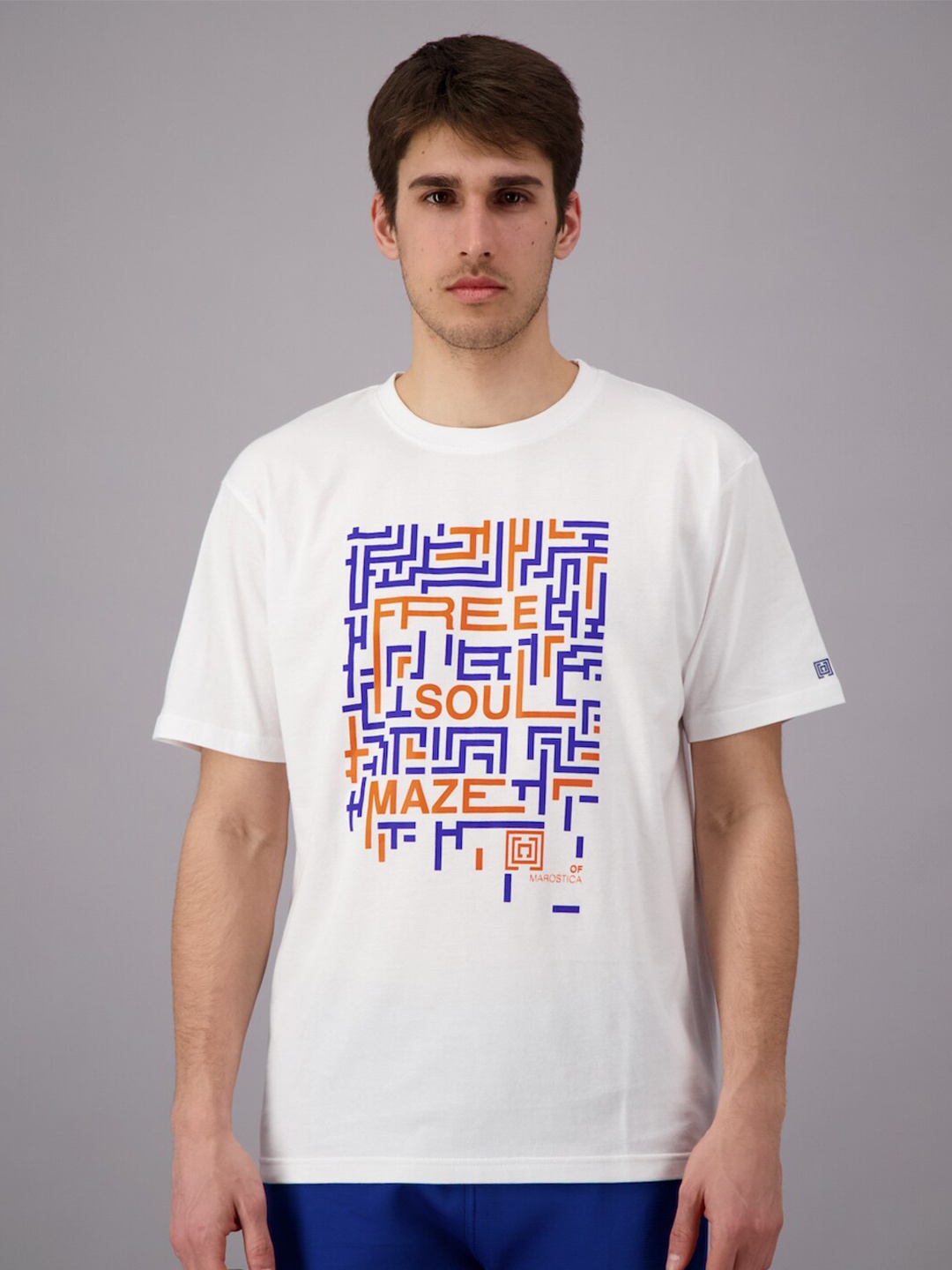 

FREESOUL Men White Printed T-shirt