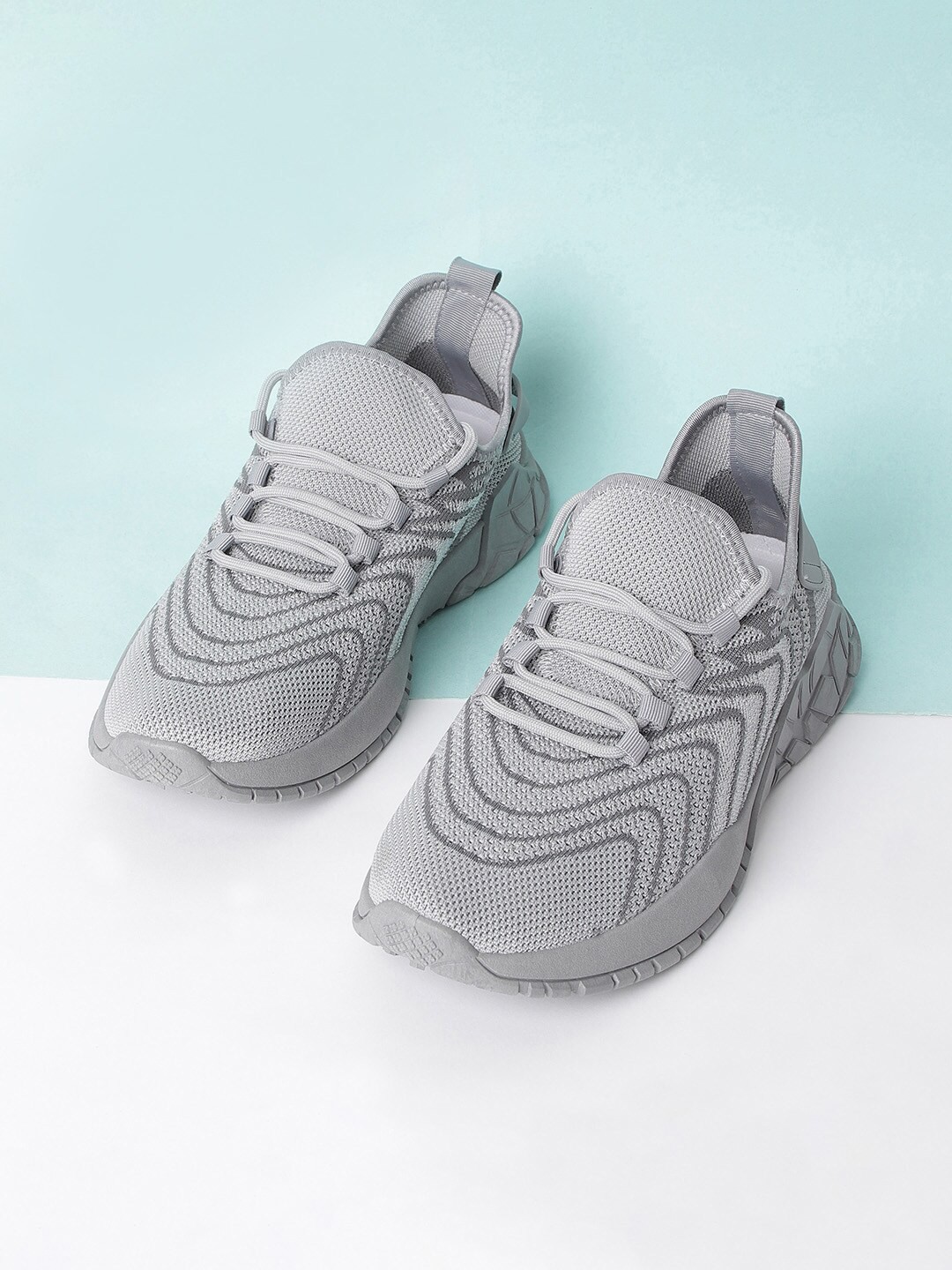 

Forca by Lifestyle Men Grey Woven Design Sneakers