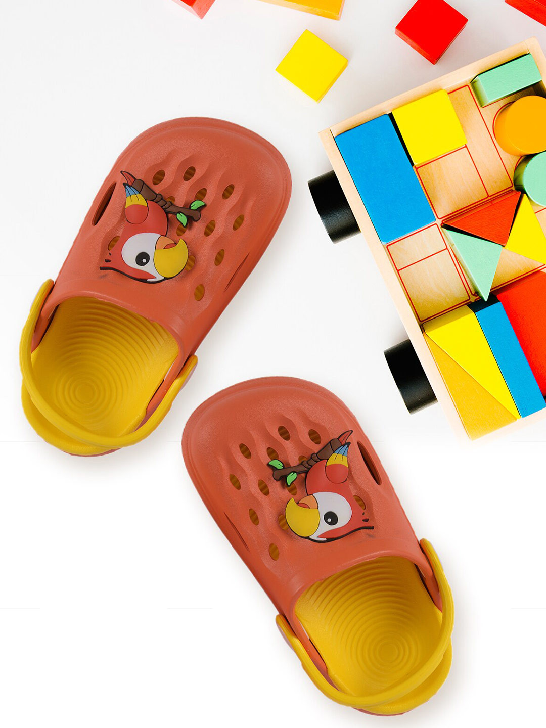 

Yellow Bee Boys Orange Clogs Sandals
