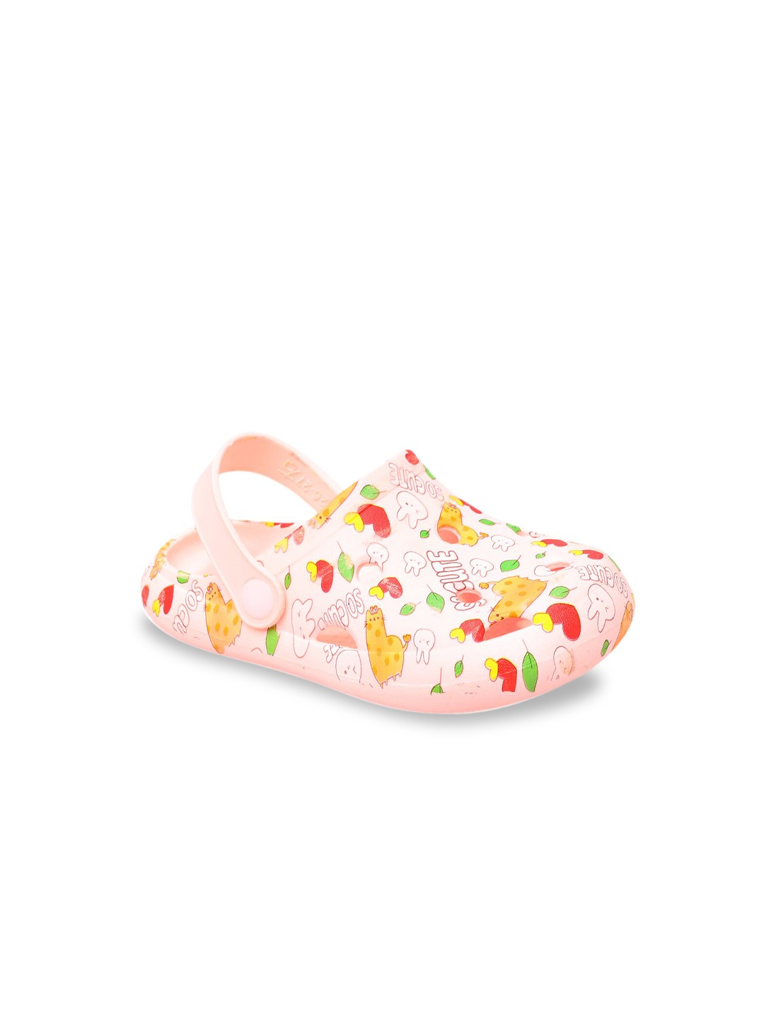 

Yellow Bee Girls Pink & Orange Printed Clogs