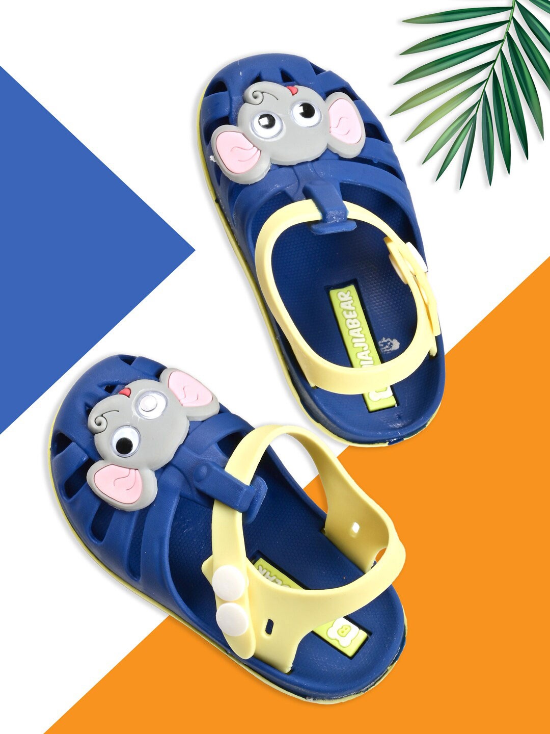 

Yellow Bee Boys Navy Blue & Yellow Elephant Comfort Sandals