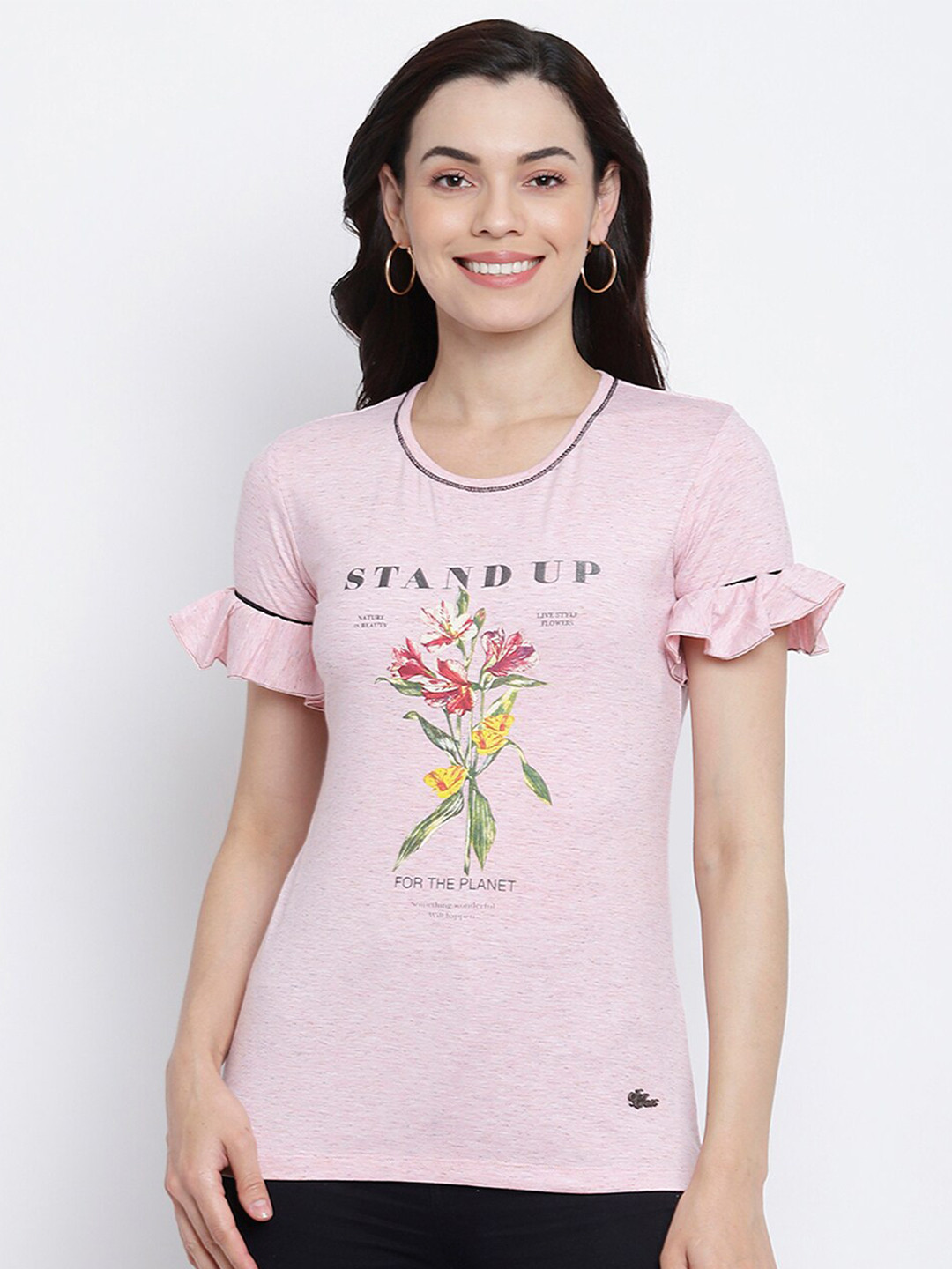 

Her Grace Pink Floral Print Top