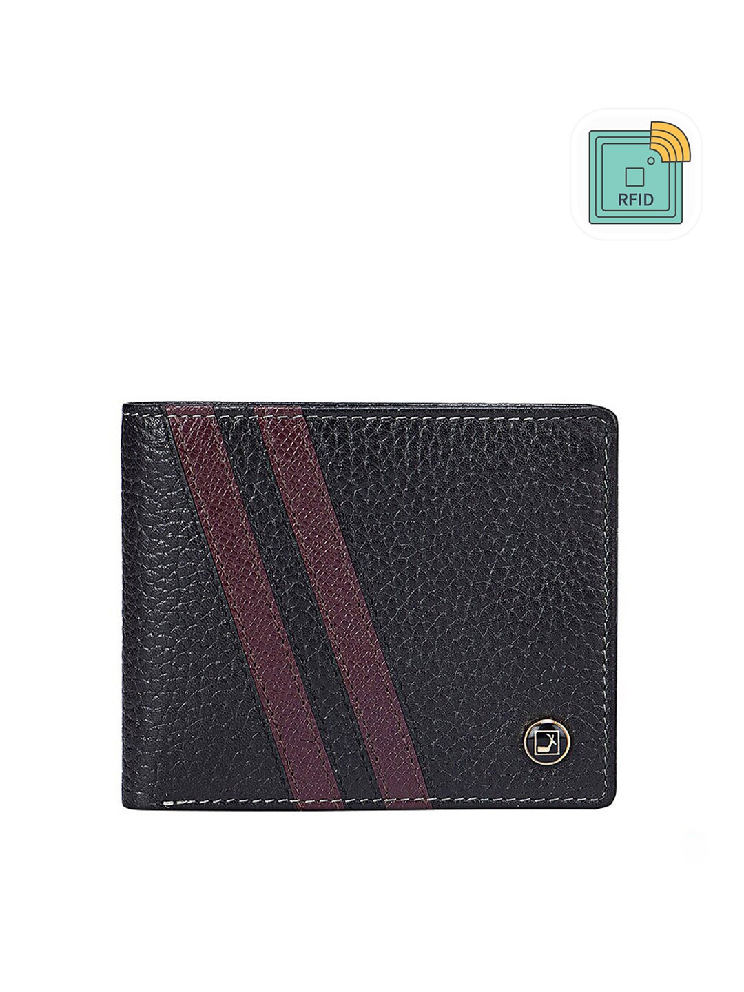 

Da Milano Men Black Leather Two Fold Wallet