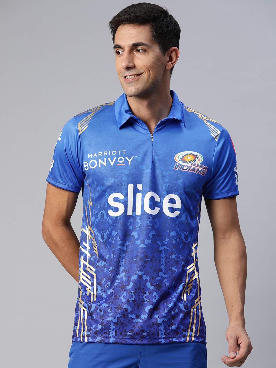 

The Souled Store Men Blue Printed Mumbai Indians Match Jersey