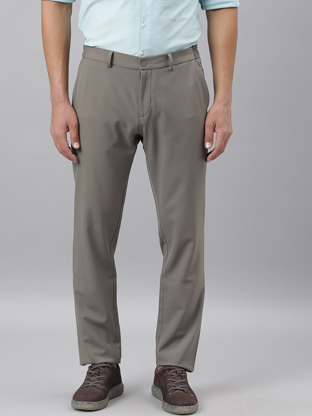 RARE RABBIT Men Travel-2 Mid-Rise Slim Fit Trouser, Beige