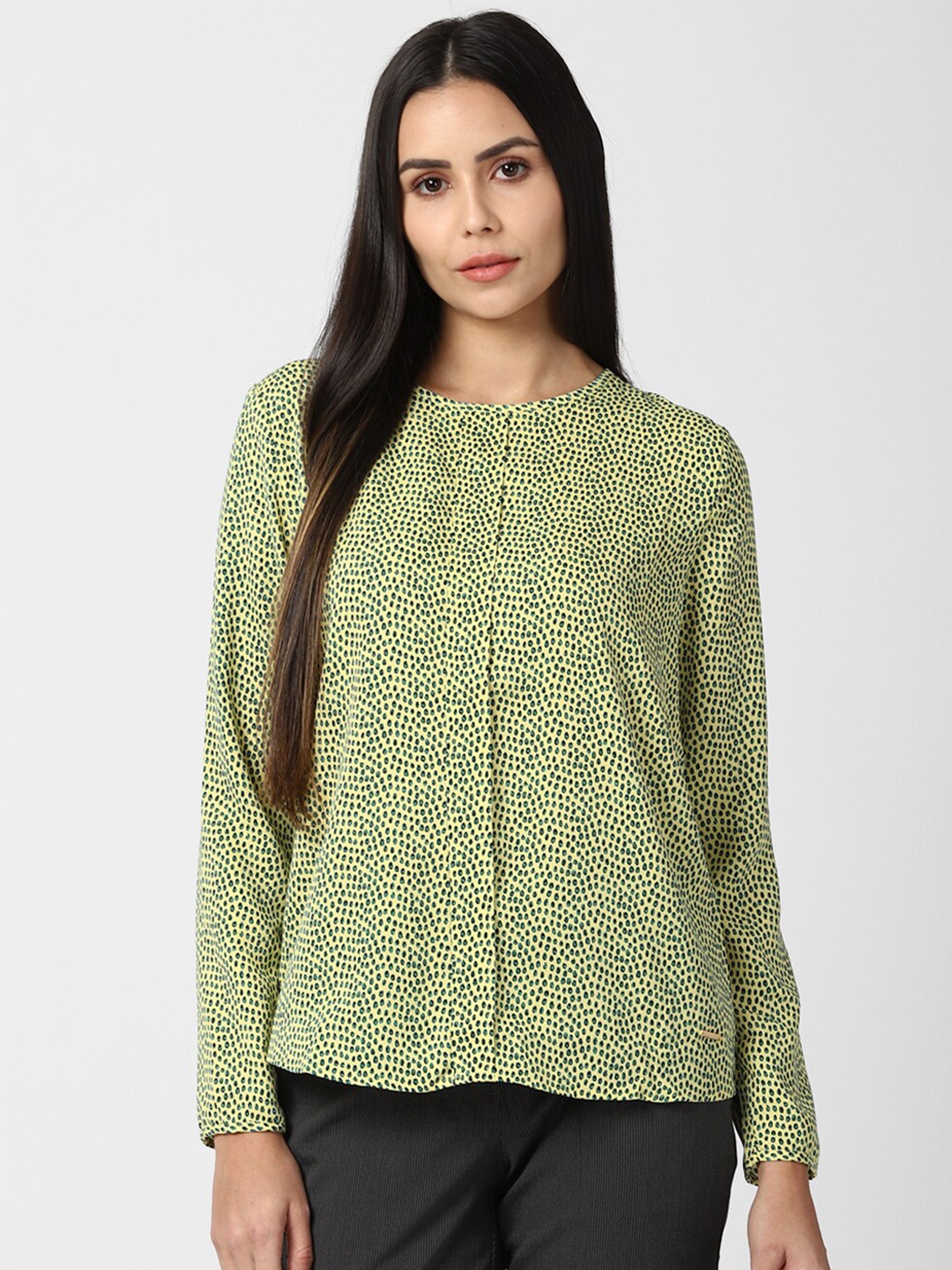 

Van Heusen Woman Printed Formal Top, Green