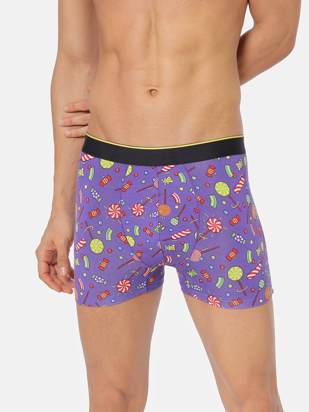 

Bummer Men Printed Micro Modal Sugar Rush Trunk, Purple