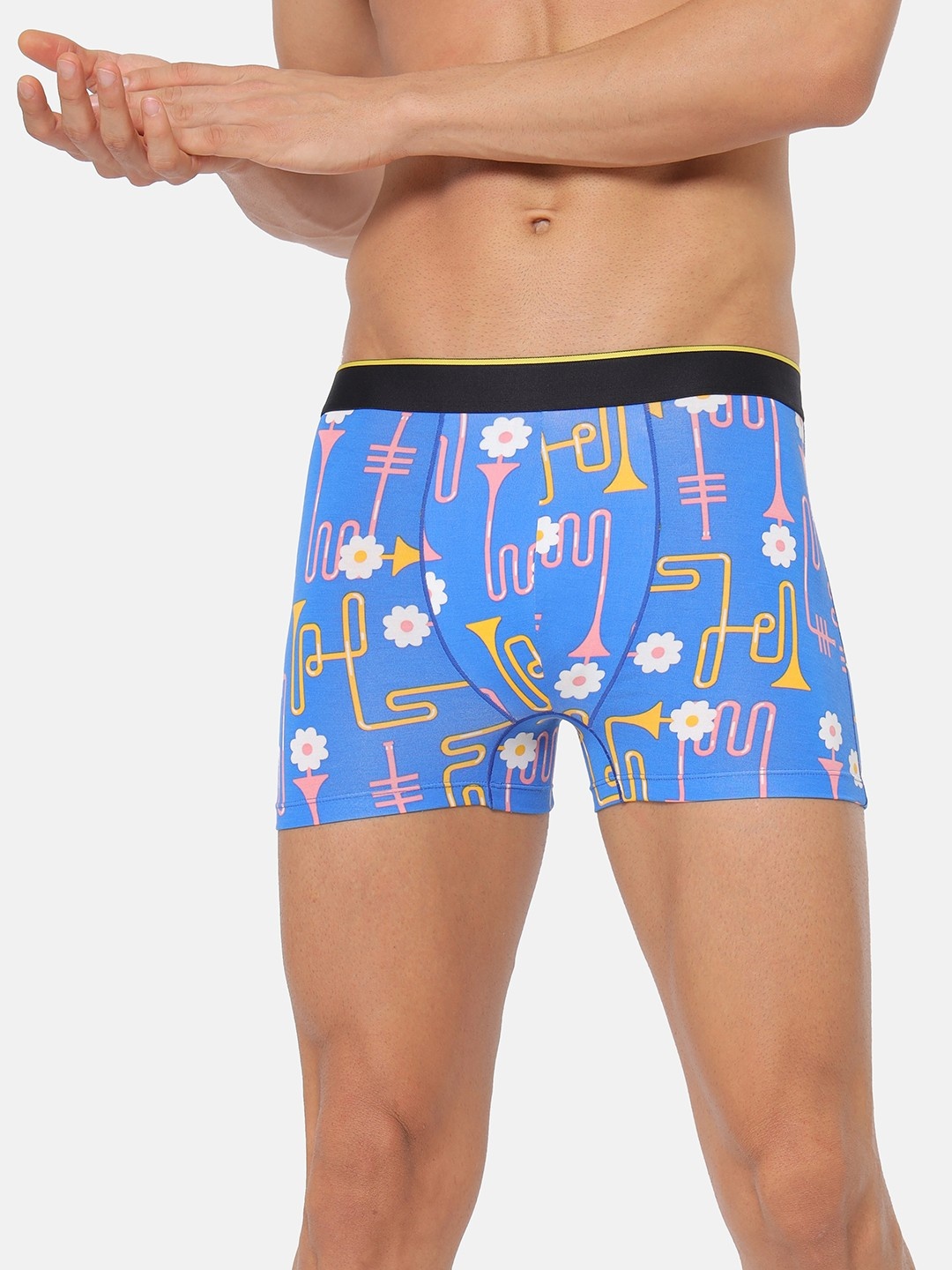 

bummer Men Printed Micro Modal Dixie Blues Trunk, Blue