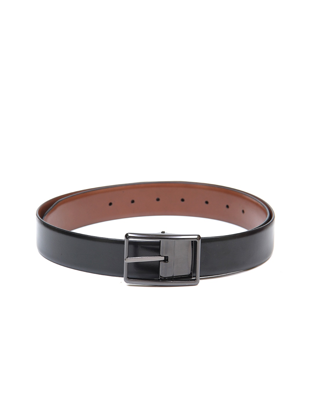 

thickskin Men Black Leather Reversible Formal Belt