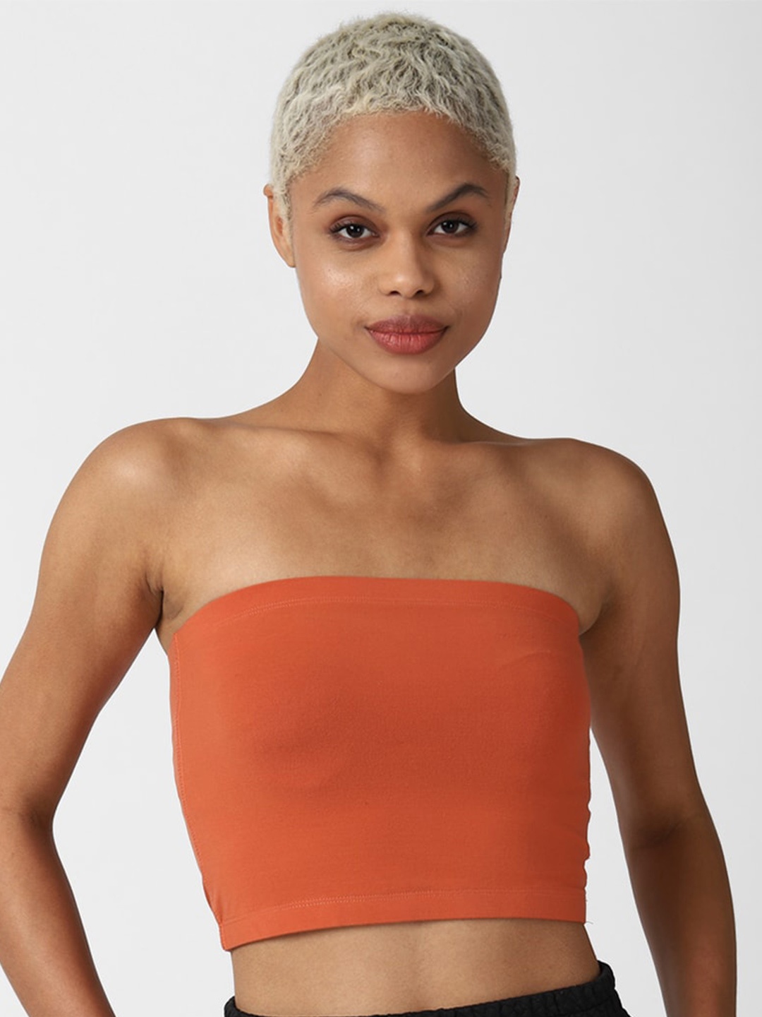 

FOREVER 21 Orange Tube Crop Top