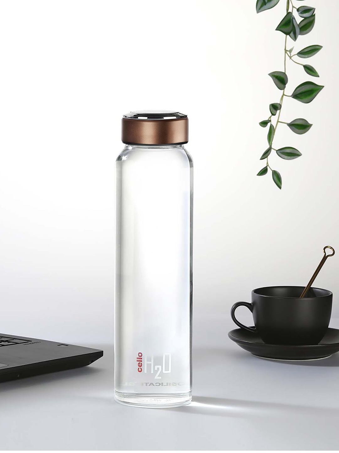

Cello H2O Set of 1 Copper Borosilicate Glass Water Bottle - 1 L