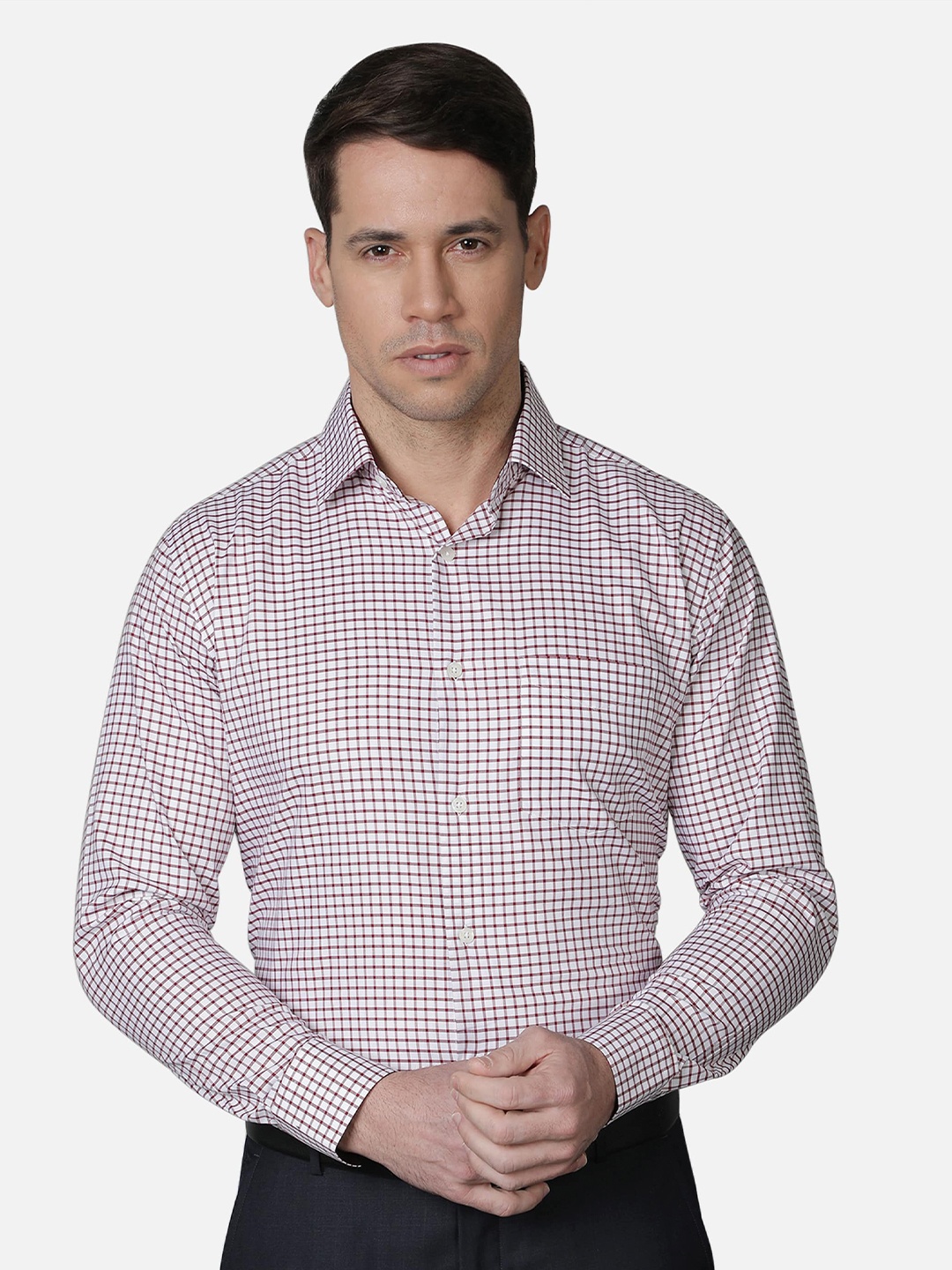 

Callino London Men White Checked Casual Shirt