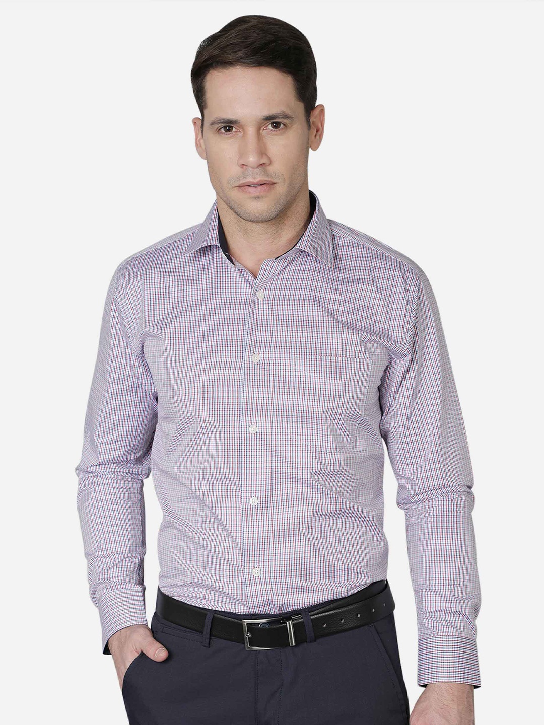 

Callino London Men Blue Checked Casual Shirt